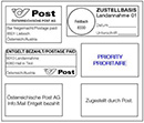 Postspezifische Stempel und Stempelplatten